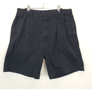 Nautica NS-83 Rigger Classic Fit Pleated Twill Chino Shorts Men 34W / 8 Navy